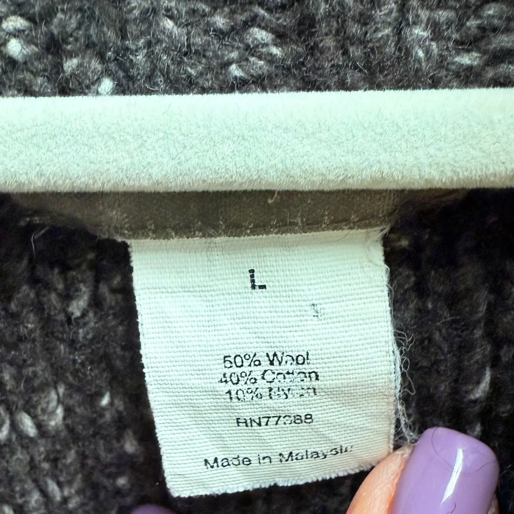 J. Crew Cardigan Sz‎ L Womens Brown Wool Blend  Belted Cozy Shawl Collar Sweater